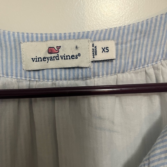 Vineyard Vines Sea Stripe Cotton Embroidered Peasant Dress Size XS (S fit) - Picture 5 of 10